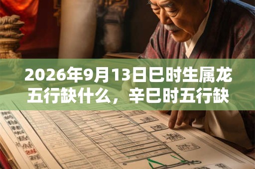 2026年9月13日巳时生属龙五行缺什么，辛巳时五行缺什么