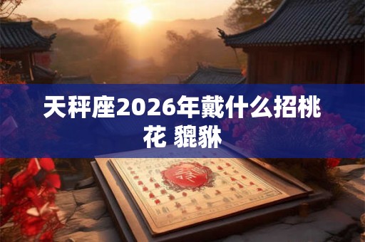 天秤座2026年戴什么招桃花 貔貅