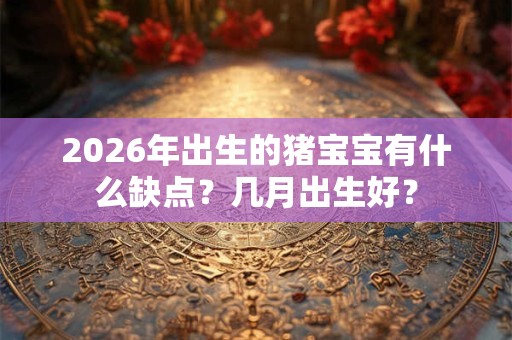 2026年出生的猪宝宝有什么缺点？几月出生好？