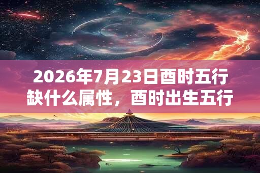 2026年7月23日酉时五行缺什么属性，酉时出生五行缺什么