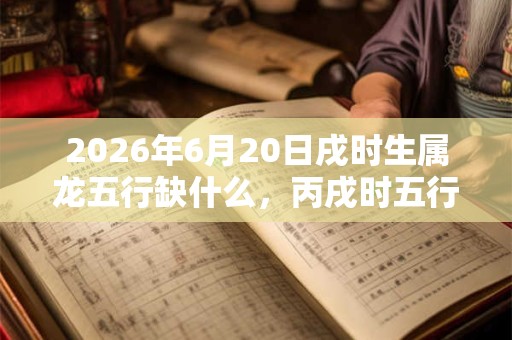 2026年6月20日戌时生属龙五行缺什么，丙戌时五行缺什么