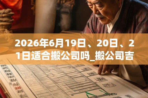 2026年6月19日、20日、21日适合搬公司吗_搬公司吉利吗
