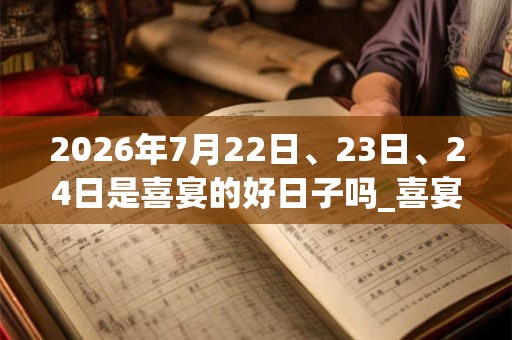 2026年7月22日、23日、24日是喜宴的好日子吗_喜宴可以吗