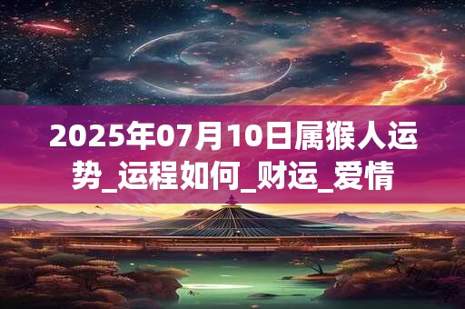 2025年07月10日属猴人运势_运程如何_财运_爱情