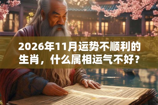 2026年11月运势不顺利的生肖，什么属相运气不好？