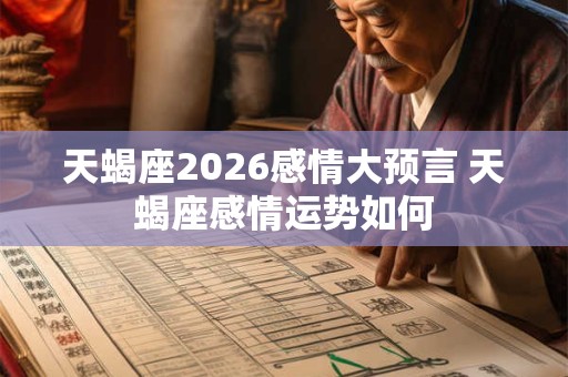 天蝎座2026感情大预言 天蝎座感情运势如何