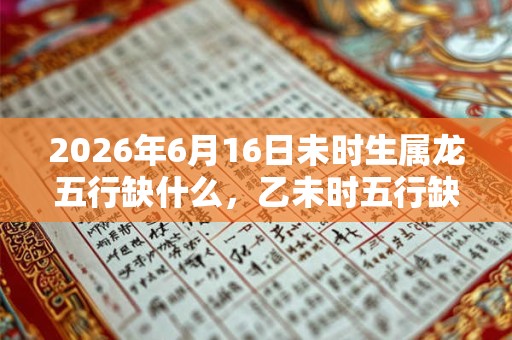 2026年6月16日未时生属龙五行缺什么，乙未时五行缺什么
