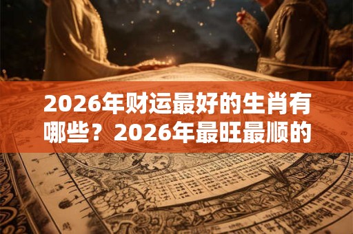 2026年财运最好的生肖有哪些？2026年最旺最顺的生肖