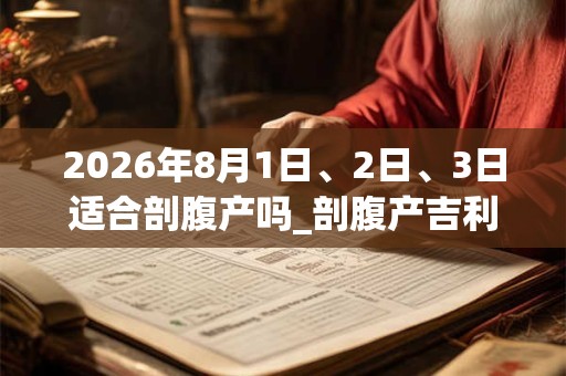 2026年8月1日、2日、3日适合剖腹产吗_剖腹产吉利吗
