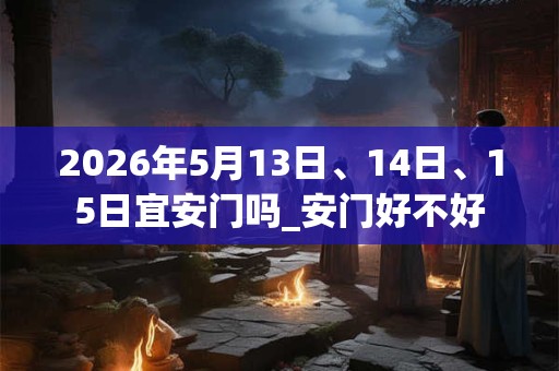 2026年5月13日、14日、15日宜安门吗_安门好不好