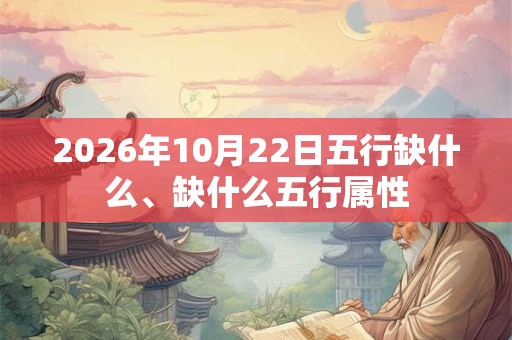 2026年10月22日五行缺什么、缺什么五行属性