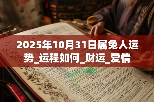 2025年10月31日属兔人运势_运程如何_财运_爱情