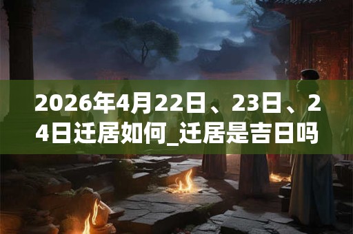 2026年4月22日、23日、24日迁居如何_迁居是吉日吗
