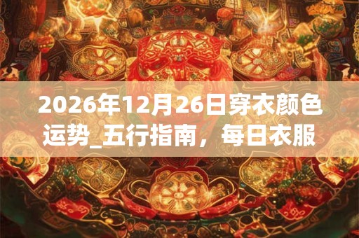 2026年12月26日穿衣颜色运势_五行指南，每日衣服颜色幸运色