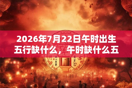 2026年7月22日午时出生五行缺什么，午时缺什么五行