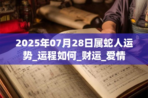 2025年07月28日属蛇人运势_运程如何_财运_爱情