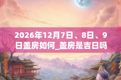 2026年12月7日、8日、9日盖房如何_盖房是吉日吗