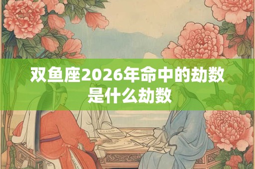 双鱼座2026年命中的劫数 是什么劫数