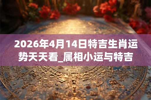 2026年4月14日特吉生肖运势天天看_属相小运与特吉生肖播报