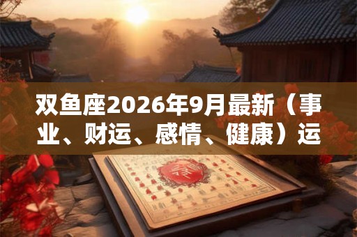 双鱼座2026年9月最新（事业、财运、感情、健康）运势详解