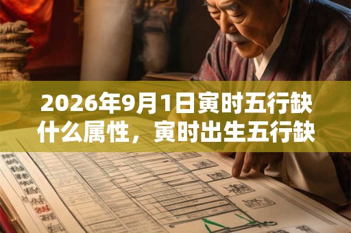 2026年9月1日寅时五行缺什么属性，寅时出生五行缺什么