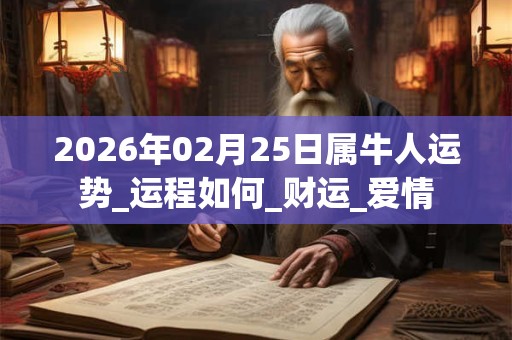 2026年02月25日属牛人运势_运程如何_财运_爱情
