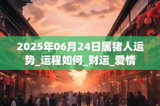 2025年06月24日属猪人运势_运程如何_财运_爱情