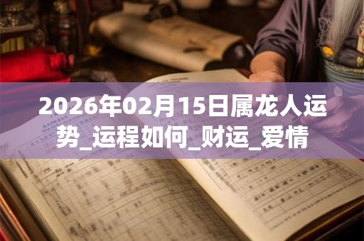 2026年02月15日属龙人运势_运程如何_财运_爱情