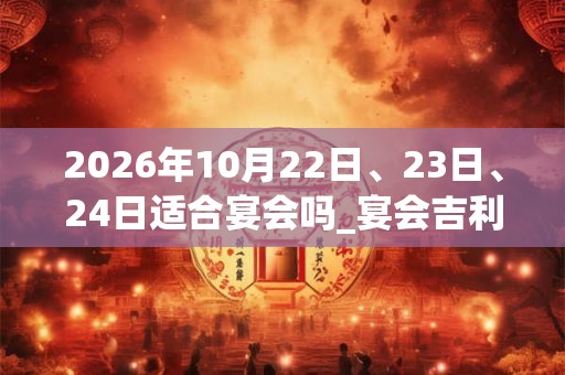 2026年10月22日、23日、24日适合宴会吗_宴会吉利吗
