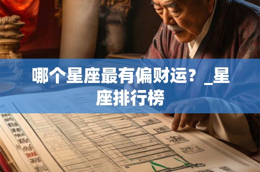 哪个星座最有偏财运？_星座排行榜