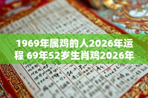 1969年属鸡的人2026年运程 69年52岁生肖鸡2026年运势