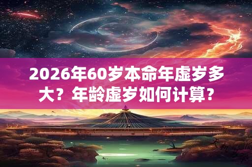2026年60岁本命年虚岁多大？年龄虚岁如何计算？