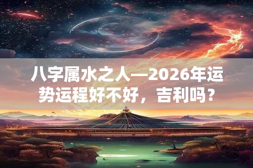 八字属水之人—2026年运势运程好不好，吉利吗？