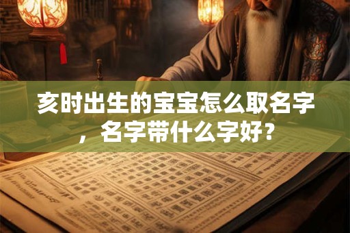 亥时出生的宝宝怎么取名字，名字带什么字好？