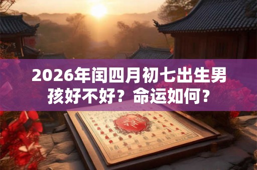 2026年闰四月初七出生男孩好不好？命运如何？