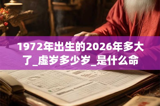 1972年出生的2026年多大了_虚岁多少岁_是什么命