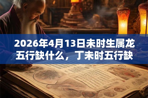 2026年4月13日未时生属龙五行缺什么，丁未时五行缺什么