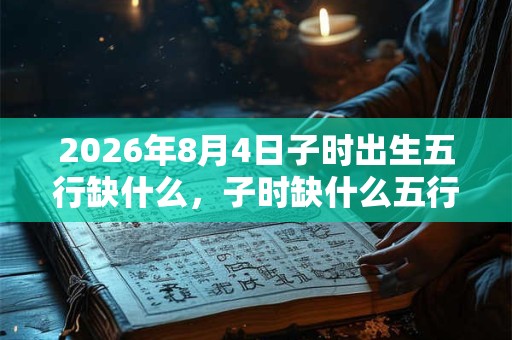 2026年8月4日子时出生五行缺什么，子时缺什么五行