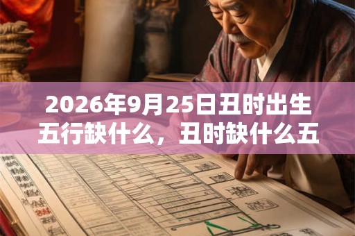 2026年9月25日丑时出生五行缺什么，丑时缺什么五行