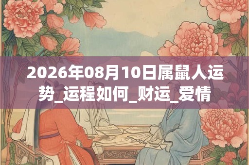 2026年08月10日属鼠人运势_运程如何_财运_爱情