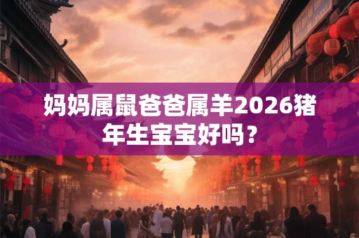 妈妈属鼠爸爸属羊2026猪年生宝宝好吗？