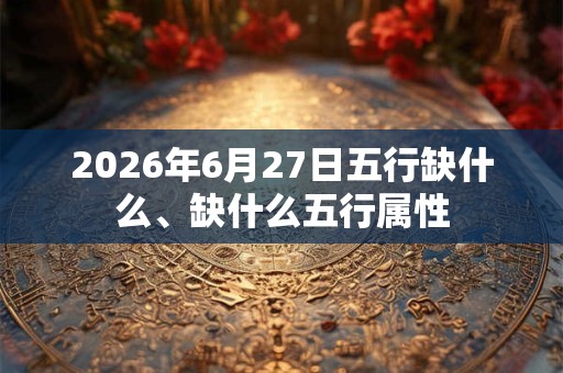 2026年6月27日五行缺什么、缺什么五行属性