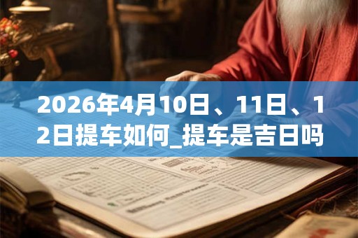 2026年4月10日、11日、12日提车如何_提车是吉日吗