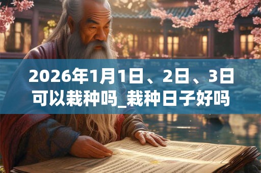 2026年1月1日、2日、3日可以栽种吗_栽种日子好吗