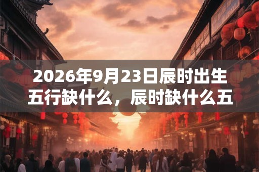 2026年9月23日辰时出生五行缺什么，辰时缺什么五行