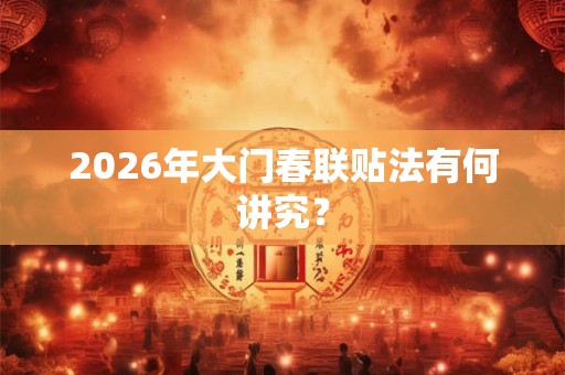 2026年大门春联贴法有何讲究？