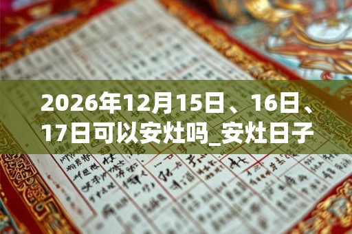 2026年12月15日、16日、17日可以安灶吗_安灶日子好吗
