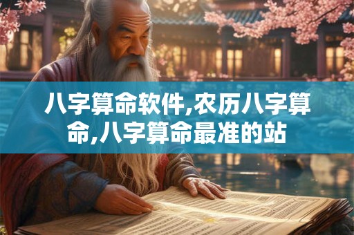 八字算命软件,农历八字算命,八字算命最准的站