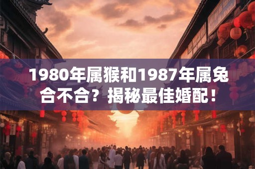 1980年属猴和1987年属兔合不合？揭秘最佳婚配！