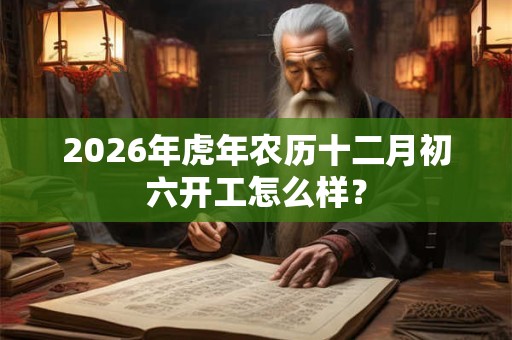 2026年虎年农历十二月初六开工怎么样？